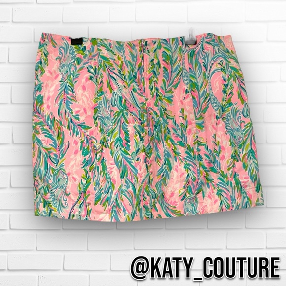 LILLY PULITZER BEKI UNICORN OF THE SEA STRETCH SKORT, SIZE 16, NWOT. - Picture 2 of 4